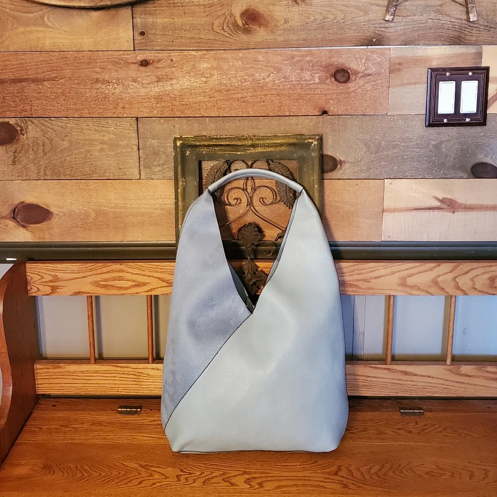 Wonderly Light Blue Oversized Hobo Bag